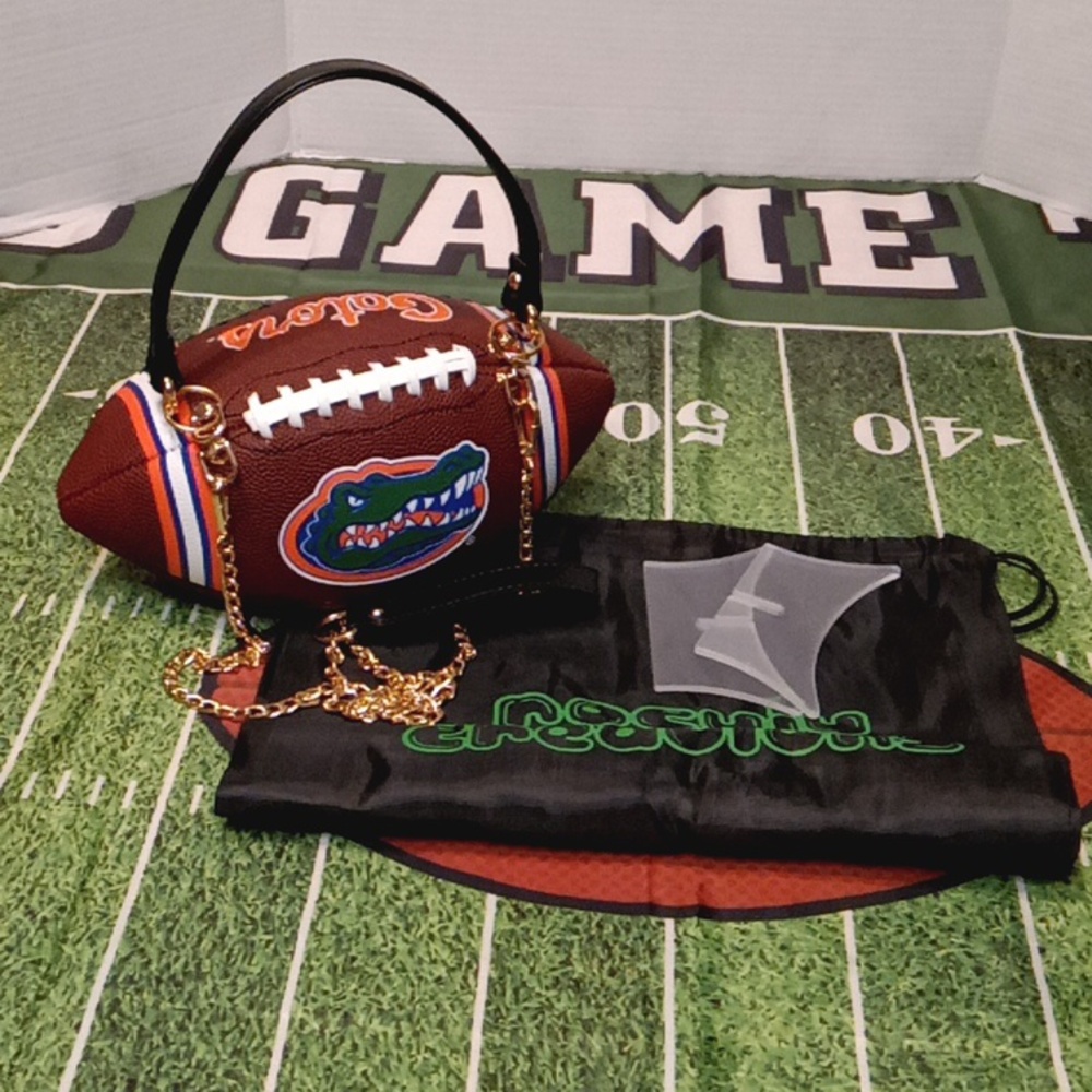NWT LIMITED EDITION HANDMADE NCAA FLORIDA GATORS π Football Bag π - Picture 4 of 17